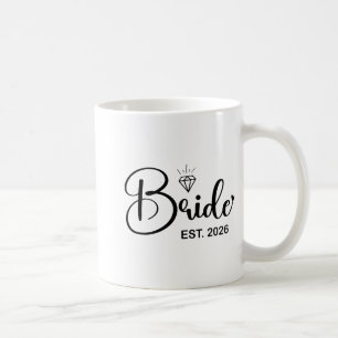 Taza De Café Novia Est. 2026 Prometida Sra. Esposa Despedida de
