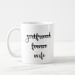 Taza De Café Novia, Fiancé, esposa Coffee Mug