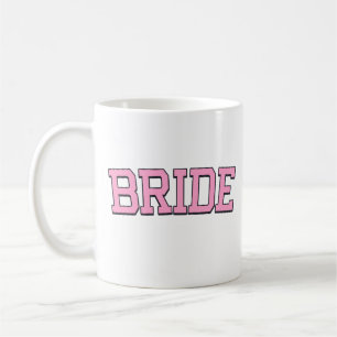Taza De Café NOVIA – Fuente universitaria rosa para boda y desp