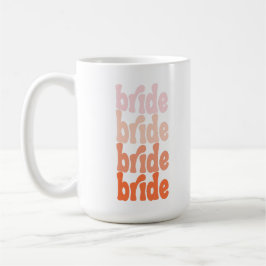 Taza De Café Novia linda naranja retro, personalizada