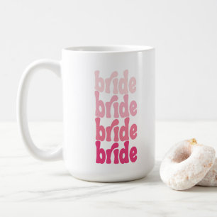 Taza De Café Novia linda retro rosa, personalizada con nombre