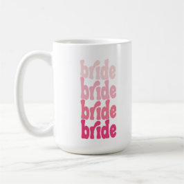 Taza De Café Novia linda retro rosa, personalizada con nombre