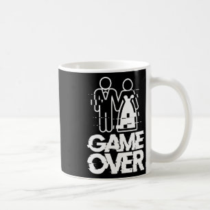Taza De Café Novia Novio Glitch Fin del Juego Boda Divertida 