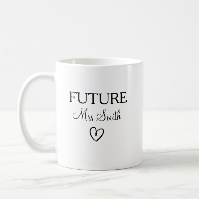 Taza De Café Novia personalizada para ser una atraca, pronto se (Izquierda)