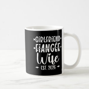 Taza De Café Novia prometida esposa 2026 casada boda