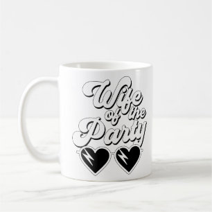 Taza De Café Novia Retro Script de la Fiesta de Despedida de So