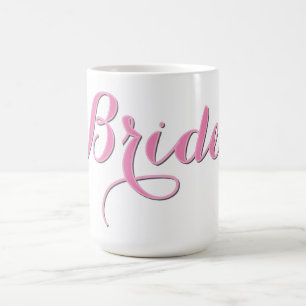 Taza de café Novia Rosa, Regalo de taza de boda pa