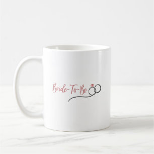Taza De Café Novia rosa simple y moderna   Camarera de Moda
