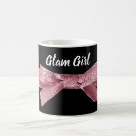 Taza De Café Novia rosada bonita elegante de la cinta del chica