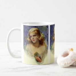 Taza De Café Novia vintage sosteniendo una Biblia, Boda religio
