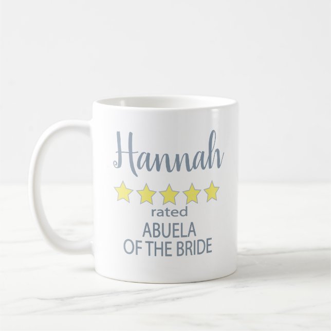 Taza De Café Novia y Cortejo 5 Estrellas Abuela de la Novia (Izquierda)