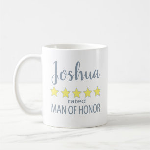 Taza De Café Novia y Cortejo Nupcial 5 Estrellas Hombre de Hono