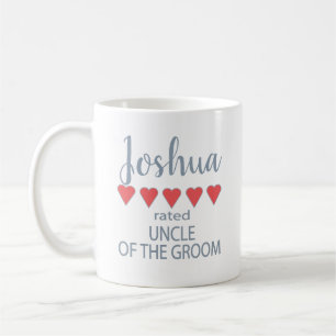 Taza De Café Novia y Cortejo Nupcial 5 Tío del Novio con 5 Cora