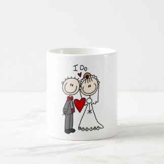 Taza De Café Novia y Groom Stick Figures Boda
