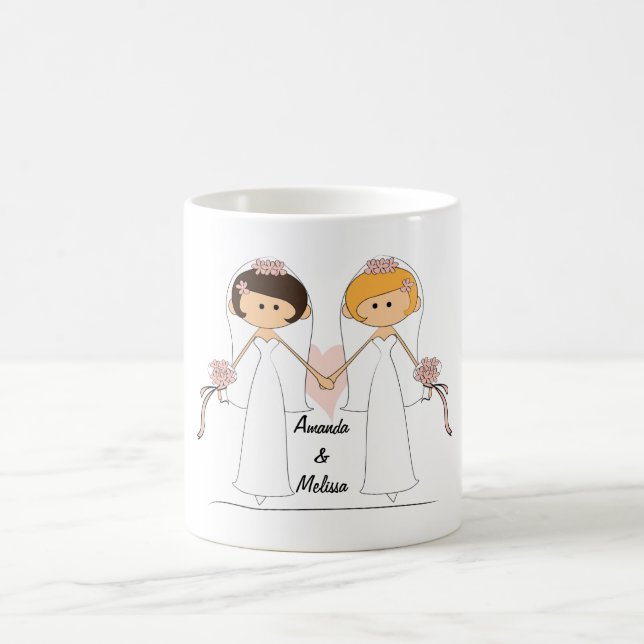 Taza De Café Novia y novia Mug (Centro)