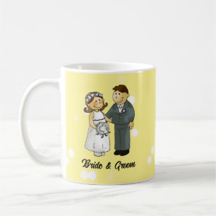 Taza De Café Novia y Novio Celebración de Boda