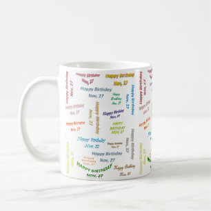 Taza De Café Noviembre, 27 cumpleaños Mug