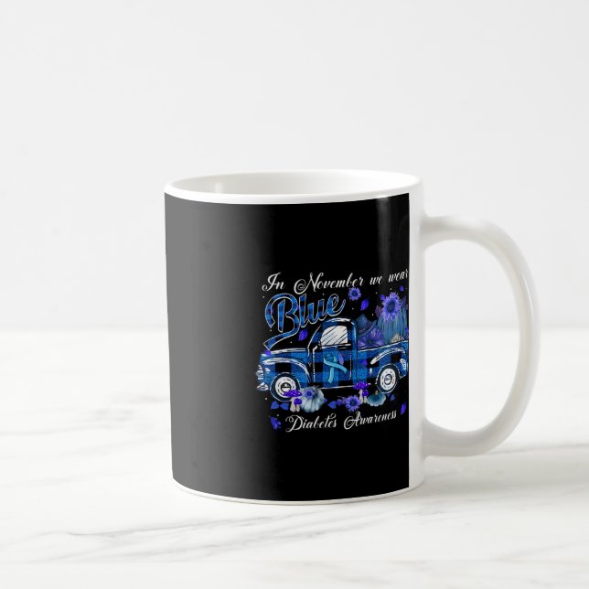 Taza De Café Noviembre Calabaza de Camión Azul Cae Diabetes Div (Derecha)