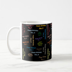 Taza De Café Noviembre del 8 cumpleaños Mug