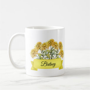 Taza De Café Noviembre Personalizado de Flor de Nacimiento Chry