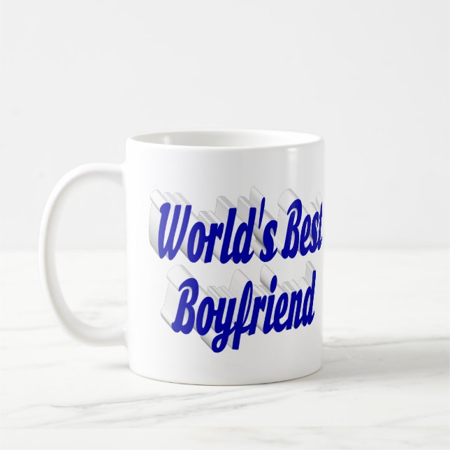 Taza De Café Novio con medio guión azul (Izquierda)