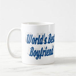 Taza De Café Novio con medio texto en azul marino