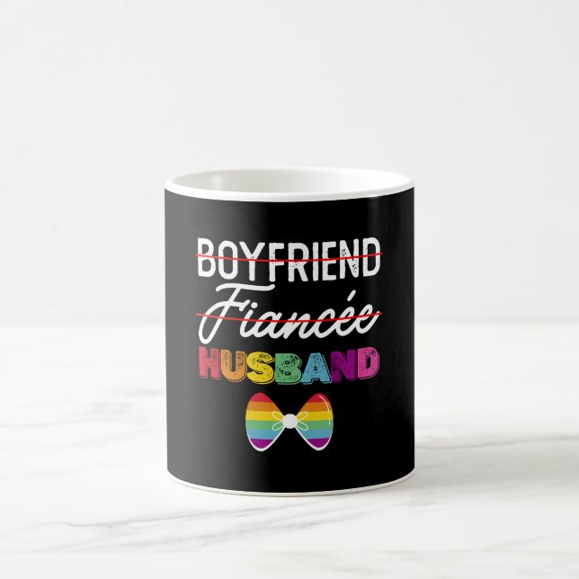 Taza De Café Novio prometido marido matrimonio gay Groom LGBTQ (Centro)