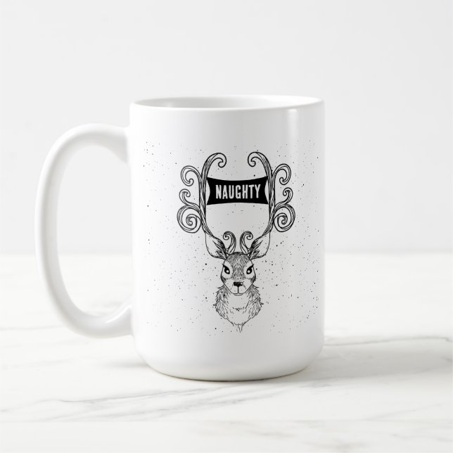 Taza De Café Ntraviesa Niza Navidades graciosos renos (Izquierda)