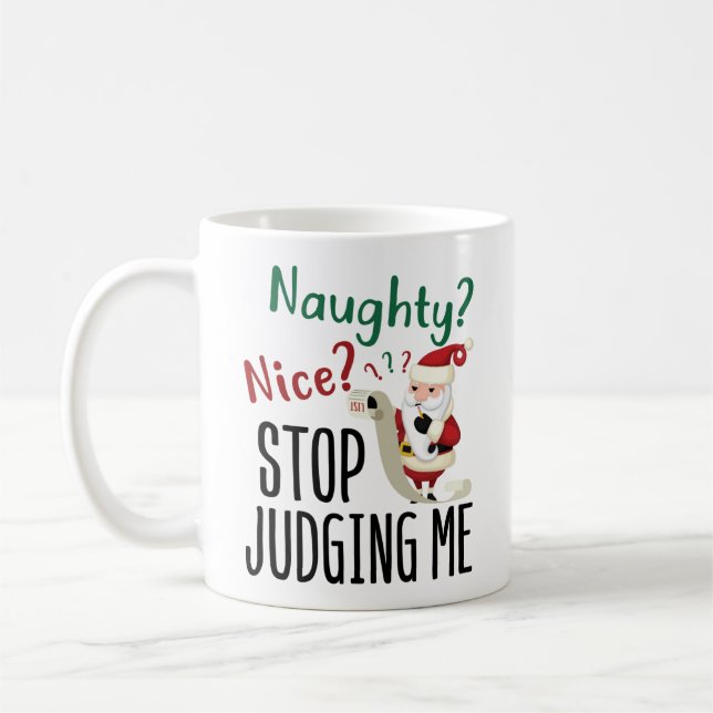 Taza De Café Ntrísima Niza Dejar De Juzgarme A Navidades Divert (Izquierda)