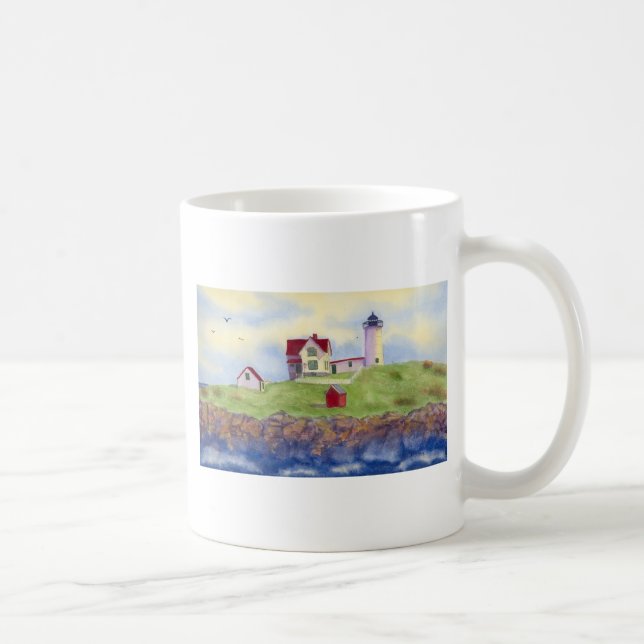Taza De Café Nubble Light House York Maine (Derecha)