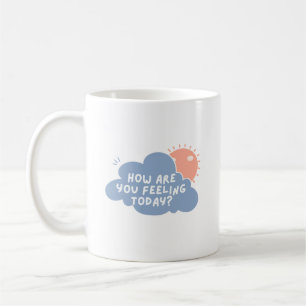 Taza De Café Nube azul linda y sol