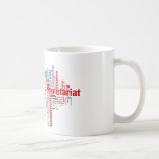Taza De Café Nube comunista de la palabra del manifiesto