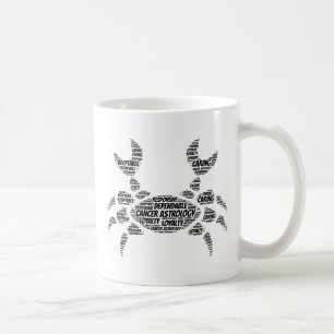 Taza De Café Nube de la palabra del Rótulo del zodiaco de la