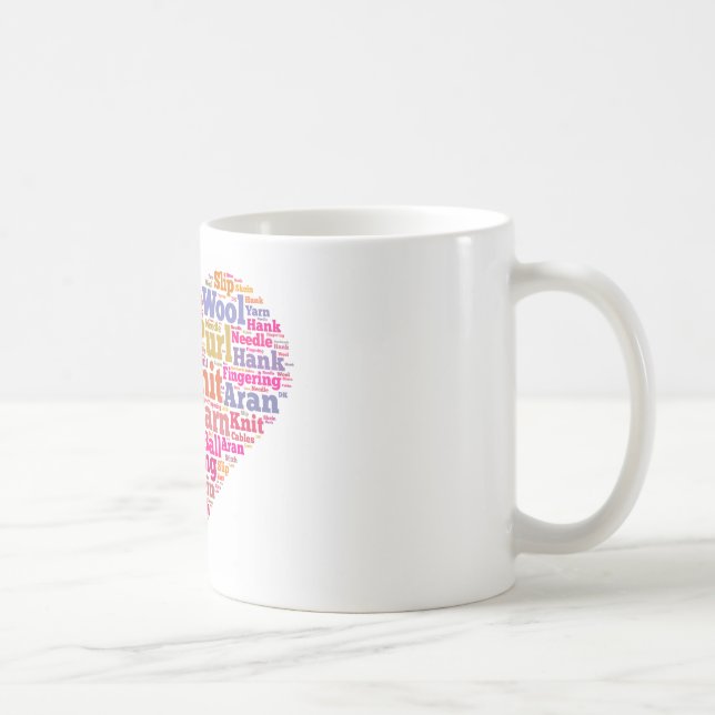 Taza De Café Nube de la palabra que hace punto (Derecha)