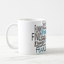 Taza De Café Nube de palabras adjetiva que comienza con letra F