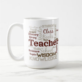 Taza De Café Nube de palabras para maestros