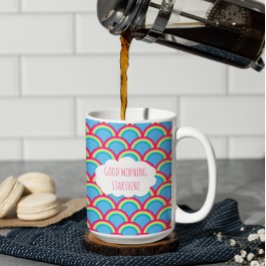 Taza De Café Nube de patrón arcoiris brillante