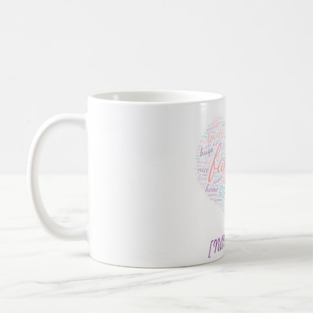 Taza De Café Nube de Word Mug. nombre (Izquierda)