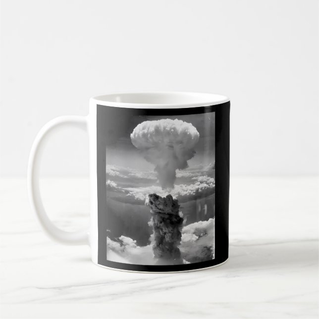 Taza De Café Nube nuclear de bomba atómica contra pruebas nucle (Izquierda)