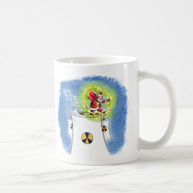 Taza De Café Nube Santa Claus paro izquierdo (Derecha)