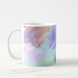 Taza De Café Nubes abstractas de acuarela modernas en color pas