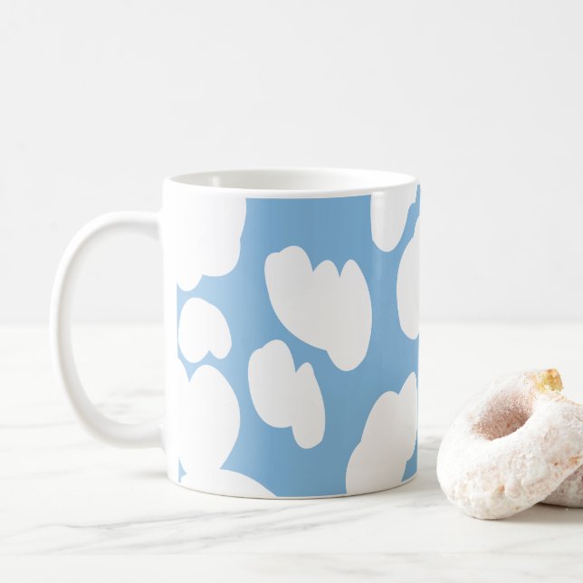 Taza De Café Nubes azul cielo nubes (Con donut)