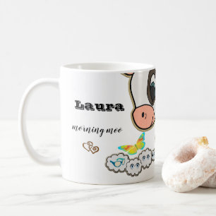 Taza De Café Nubes de arcoiris de vaca