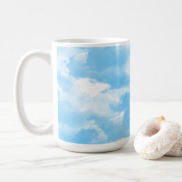 Taza De Café Nubes de cielo azul