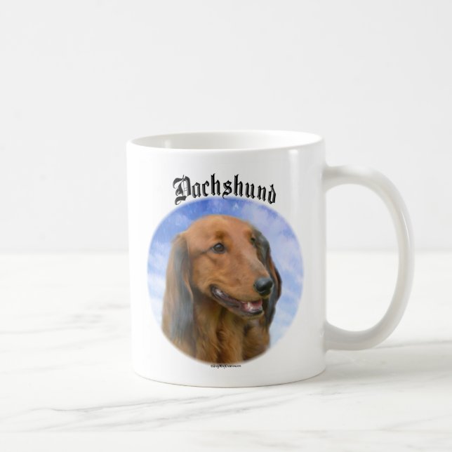 Taza De Café Nubes de Dachshund (Derecha)