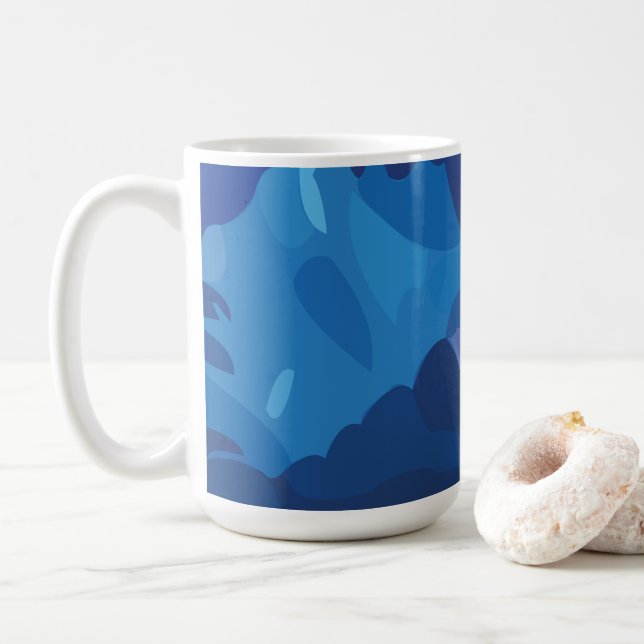 Taza De Café Nubes de tormenta coloridas (Con donut)