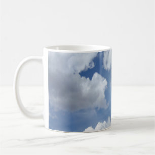 Taza De Café Nubes del cielo azul + tus ideas