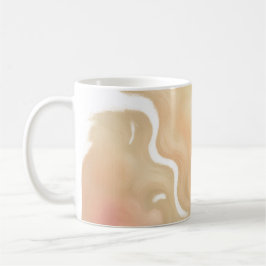 Taza De Café Nubes Doradas Susurros Abstracto