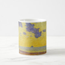 Nubes grandes (cielo amarillo) (paisaje elegante)