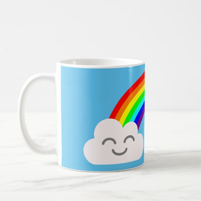 Taza De Café Nubes Lindas y un Arcoíris (Izquierda)